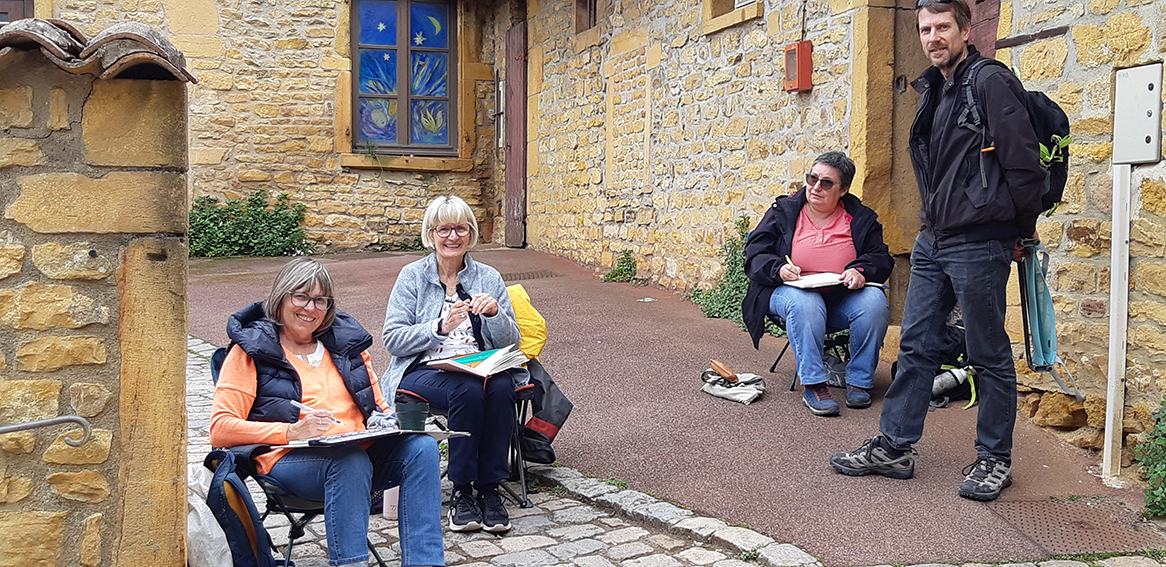 On se pose dans la rue pour dessiner